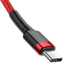 Кабель Baseus Cafule Flash Charging Data Line Cable Type-C to Type-C PD 2.0 QC 3.0 60W 20V 3A 2m Красный