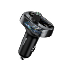 FM-трансмиттер Baseus T-Typed MP3 Car Charger S-09 2USB 3.4A Black (CCALL-TM01)