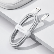 Кабель Baseus Simple Wisdom Series Fast Charging Data Cable USB to Micro USB 2.1A 1.5m Набор 2 шт Білий