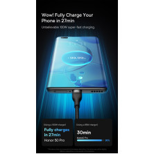 Кабель Baseus Flash Series 2 3-in-1 Fast Charging Data Cable USB to Lightning+Type-C+MicroUSB 100W 1.2m Черный