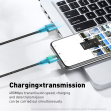 Кабель Baseus Zinc Magnetic Fast Charging Data Cable USB to Lightning 2.4A 1m Черный