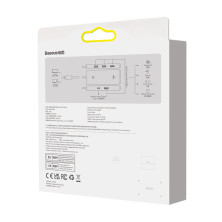 USB-хаб Baseus 4in1 Lite Series 4-Port Type-C HUB Adapter Type-C to USB3.0*4 кабель 2м Білий