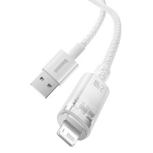 Кабель Baseus Explorer Series with Smart Temperature Control Fast Charging Data Cable USB to Lightning 2.4A 1m Білий