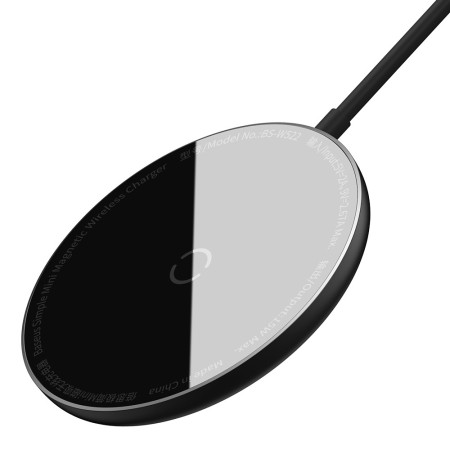Беспроводное зарядное устройство Baseus Simple Mini Magnetic с функцией MagSafe и Qi 15W Черный