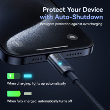 Кабель Baseus Explorer Series Auto Power-Off Fast Charging Data Cable Type-C to Type-C 100W 20V 5A 1m Синий