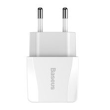 Сетевое зарядное устройство Baseus Mini Dual-U Charger 2USB 2.1A Белый