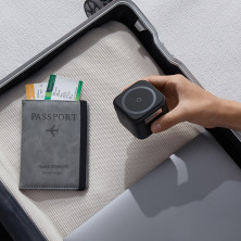 Бездротовий зарядний пристрій Baseus MagPro Series 2-in-1 Magnetic з функцією MagSafe і Qi2 20W та вбудованим кабелем Type-C Чорний