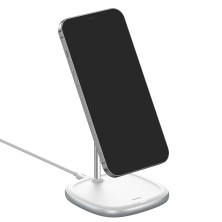 Беспроводное зарядное устройство Baseus Swan Magnetic с функцией MagSafe и Qi 15W Белый