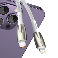 Кабель Baseus Glimmer Series Fast Charging Data Cable Type-C to Lightning PD 20W 1m Белый