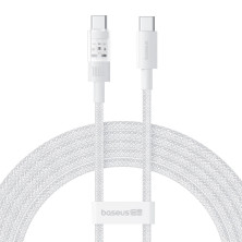 Кабель Baseus Gem Series Fast Charging Data Cable Type-C to Type-C 100W 20V 5A 2m Белый