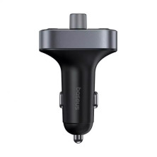 FM-трансмиттер Baseus S-09 Pro T-Typed FM Launcher MP3 Car Charger 2USB+Type-C 3.4A Черный