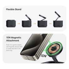 USB-хаб з Бездротовою зарядкою Baseus 7in1 MagPro Series 2 7-Port Type-C HUB Adapter Type-C to USB3.2*2, Type-C3.2*1, Type-C(PD)*1, 4KHDMI, SD/TF 3.0 Чорний