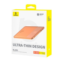 УМБ Baseus Blade Blade2 Fast-Charging Power Bank 12000mAh 65W 6A з технологією QC3.0+PD3.0 + кабель Type-C to Type-C 100W 20V/5A 1м Помаранчевий