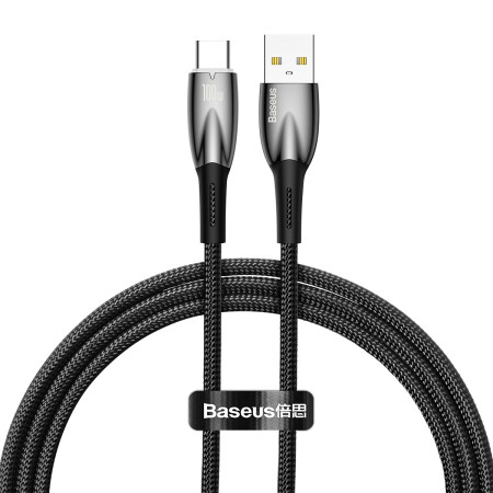 Кабель Baseus Glimmer Series Fast Charging Data Cable USB to Type-C 100W 20V 5A 1m Черный