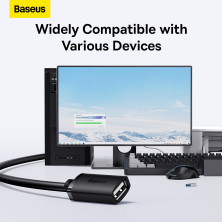 USB удлинитель Baseus AirJoy Series USB2.0 to USB2.0 Extension кабель 0.5м Черный