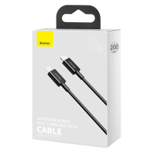 Кабель Baseus Superior Series Fast Charging Data Cable Type-C to Lightning PD 20W 2m Чорний