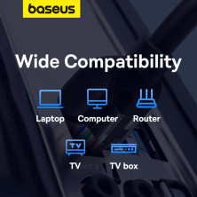 Кабель Baseus High Speed CAT5 RJ45 Gigabit Network Cable Ethernet Круглый 10m Черный