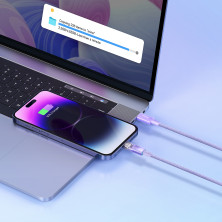 Кабель Baseus Explorer Series with Smart Temperature Control Fast Charging Data Cable Type-C to Lightning PD 20W 1m Фиолетовый