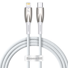 Кабель Baseus Glimmer Series Fast Charging Data Cable Type-C to Lightning PD 20W 1m Белый