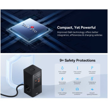 Мережевий зарядний пристрій Baseus PowerCombo Tower PowerStrip 100W 2AC+2USB+2Type-C 5A Чорний