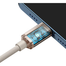 Кабель Baseus Crystal Shine Series Fast Charging Data Cable Type-C to Lightning PD 20W 2m Розовый