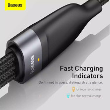 Кабель Baseus Flash Series 2 3-in-1 Fast Charging Data Cable USB to Lightning+Type-C+MicroUSB 66W 1.2m Черный