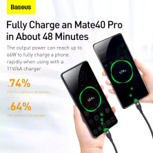 Кабель Baseus Flash Series 2 3-in-1 Fast Charging Data Cable USB to Lightning+Type-C+MicroUSB 66W 1.2m Черный