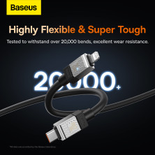 Кабель Baseus CoolPlay Series Fast Charging Data Cable Type-C to Lightning PD 20W 1m Черный