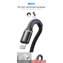 Кабель Baseus Halo Data Cable USB to Lightning 2.4A 0.5m Черный