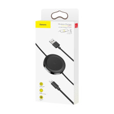 Кабель Baseus iP Cable Wireless Charger Cable USB to Lightning 2A 1.2m с Беспроводной зарядкой 5W Черный