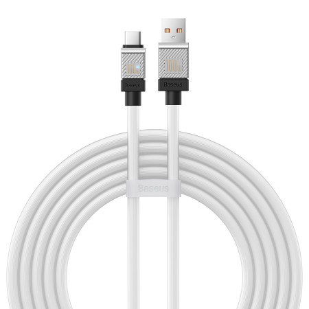 Кабель Baseus CoolPlay Series Fast Charging Data Cable USB to Type-C 100W 20V 5A 2m Білий