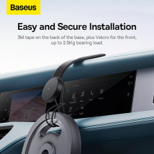 Бездротовий автомобільний зарядний пристрій Baseus C02 Magnetic Phone Holder Wireless Charger з функцією MagSafe і технологією Qi 15W Чорний