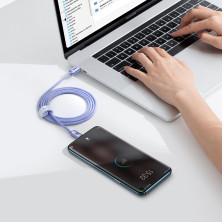 Кабель Baseus Crystal Shine Series Fast Charging Data Cable Type-C to Type-C 100W 20V 5A 1.2m Фіолетовий