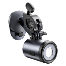 Тримач з ліхтариком телефону на велосипед Baseus PrimeTrip Series Dual-Color Bike Light 2-in-1 Set Чорний