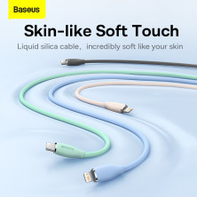 Кабель Baseus Jelly Liquid Silica Gel Fast Charging Data Cable Type-C to Lightning PD 20W 1.2m Рожевий