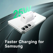 Мережевий зарядний пристрій Baseus GaN5 Mini Fast Charger 1C PD3.0 25W Type-C 3A Білий