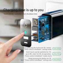 Сетевое зарядное устройство Baseus Speed PPS Intelligent Power-off QC4.0+PD3.0 45W USB+Type-C 6A Черный