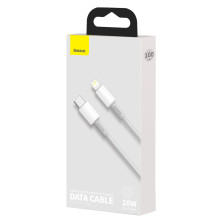 Кабель Baseus High Density Braided Fast Charging Data Cable Type-C to Lightning PD 20W 1m Белый