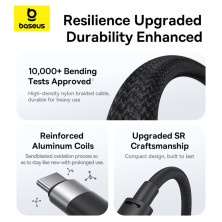 Кабель Baseus StarSpeed Series 3-in-1 Fast Charging Data Cable USB to Lightning+Type-C+MicroUSB 100W 1.5m Чорний