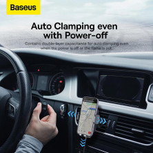 Бездротовий автомобільний зарядний пристрій Baseus LightChaser Wireless Charging Electric Car Mount з технологією Qi 15W Чорний
