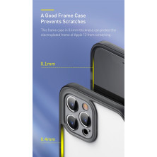 Чохол бампер Baseus Camera Lens Protector Frame Case для Iphone 12 Pro Max 6.7" Чорний