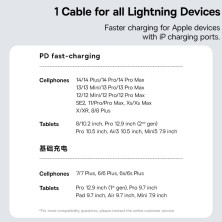 Кабель Baseus Gem Series Fast Charging Data Cable Type-C to Lightning PD 20W 2m Черный