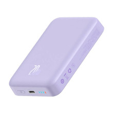 УМБ Baseus Magnetic Mini Wireless Fast Charge 2in1 10000mAh 20W 2.4A QC3.0+PD3.0 з Бездротовою зарядкою Qi 15W Фіолетовий