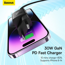 Сетевое зарядное устройство Baseus Cube Pro GaN5 Fast Charger 1C PD3.0 30W Type-C 3A Черный
