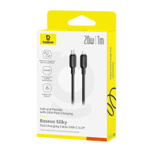 Кабель Baseus Silky Series Fast Charging Data Cable Type-C to Lightning PD 20W 1m Черный