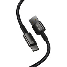 Кабель Baseus Tungsten Gold Fast Charging Data Cable USB to Type-C 100W 20V 5A 1m Черный