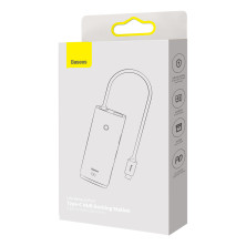 USB-хаб Baseus 5in1 Lite Series 5-Port Type-C HUB Adapter Type-C to USB3.0*3, Type-C(PD)*1, 4KHDMI Чорний