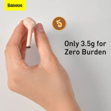 Беспроводные Bluetooth наушники Baseus Encok TWS W06 с функцией беспроводной зарядки Qi Розовый