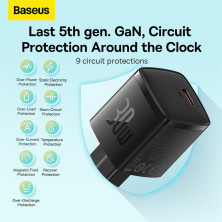Сетевое зарядное устройство Baseus Cube Pro GaN5 Fast Charger 1C PD3.0 30W Type-C 3A Черный