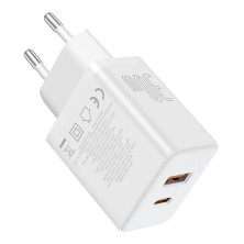 Мережевий зарядний пристрій Baseus Cube Fast Charger QC3.0+PD3.0 30W USB+Type-C 3A Білий